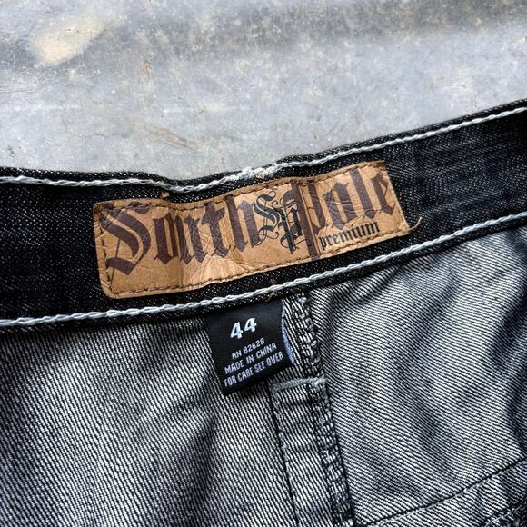 Rare Size EXTRA Baggy Southpole Raw‎ Black Denim Jeans - Picture 6 of 6